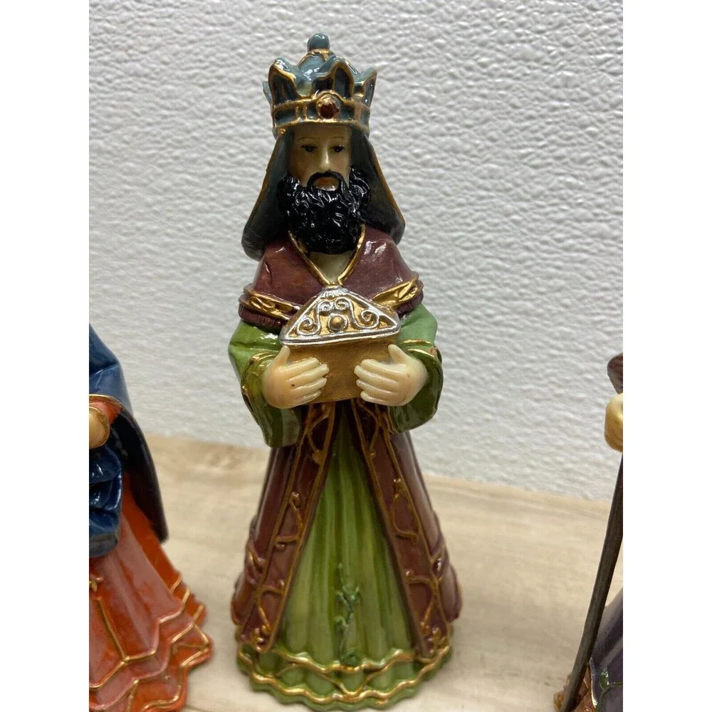 Vtg Greenbrier Int. Nativity Set Of 6 Resin Figurine